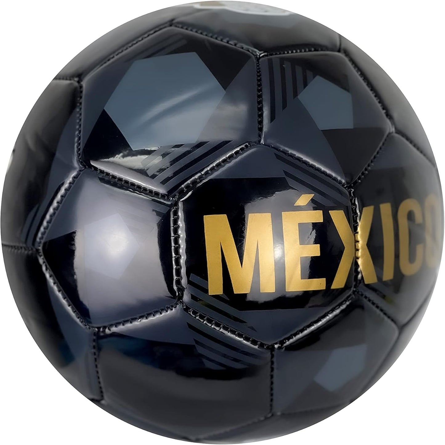 Balón de Fútbol México Negro Dorado ⚽🇲🇽