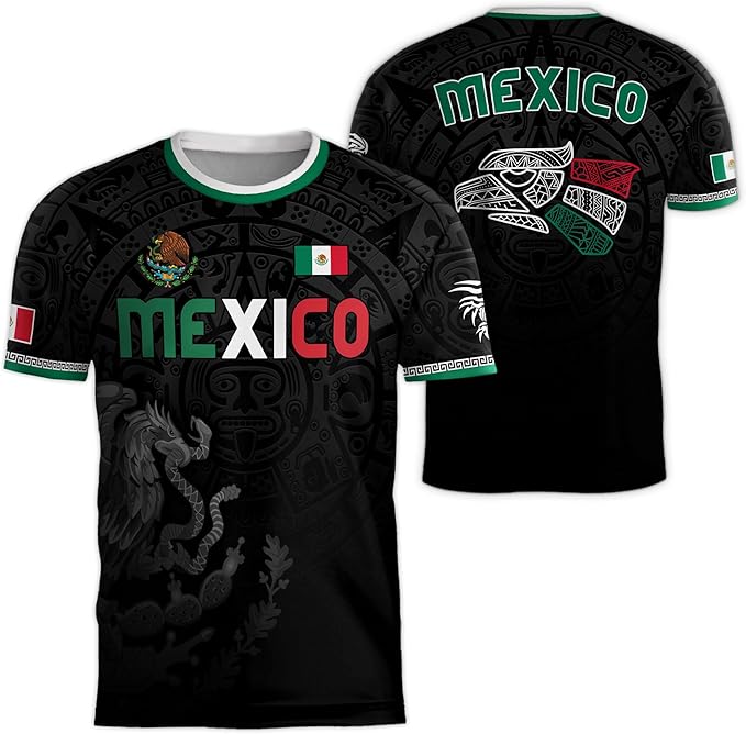 Camiseta Deportiva México Negra