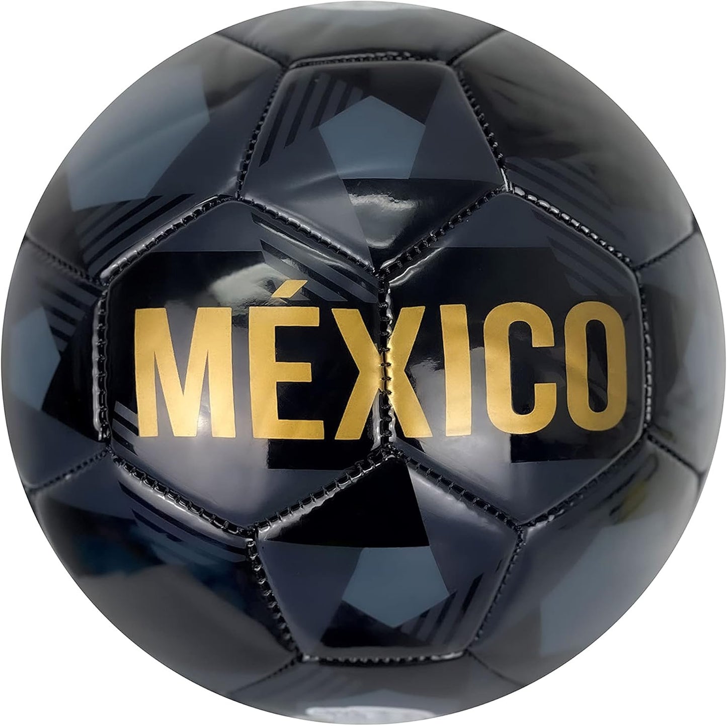Balón de Fútbol México Negro Dorado ⚽🇲🇽