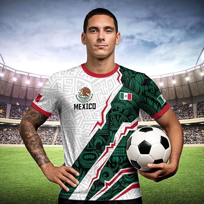 Camiseta Deportiva México Blanca